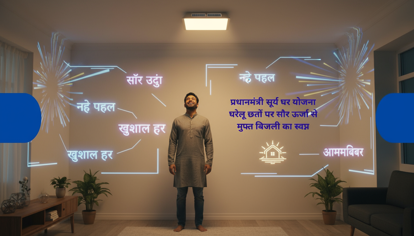 प्रधानमंत्री सूर्य घर योजना (PM Surya Ghar Yojana) घरेलू छतों पर सौर ऊर्जा से मुफ्त बिजली का स्वप्न